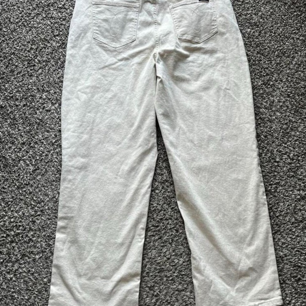 Calvin Klein Jeans Mens 32 High Rise 90s Fit Off White Cream Straight Leg Denim - Picture 6 of 7